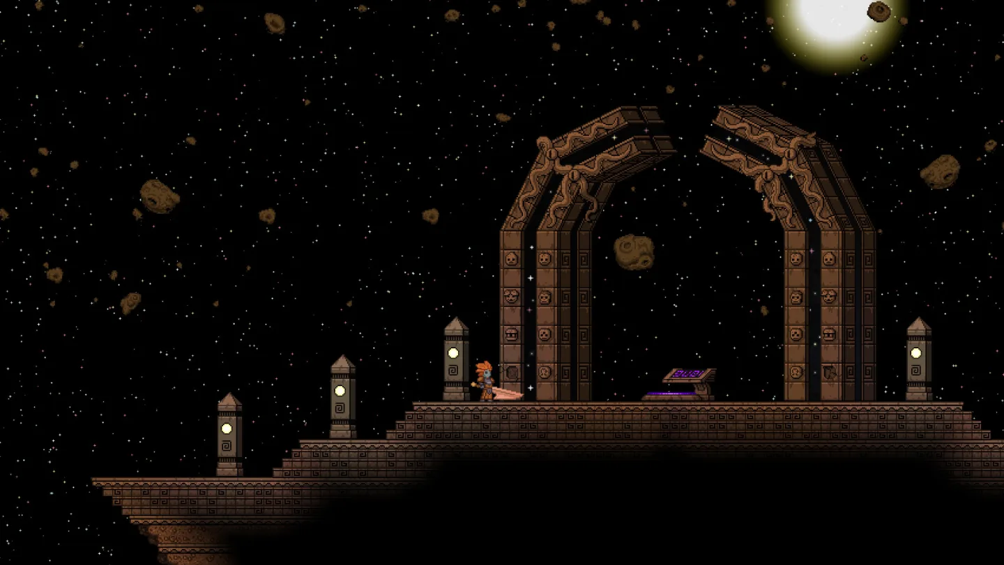 Starbound space ruin exploration screenshot