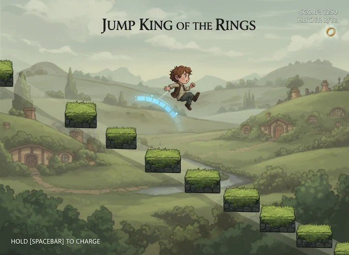 Jumpking of the Rings concept art